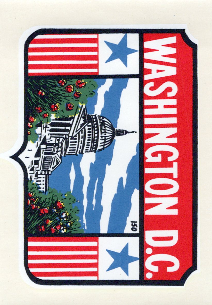 (image for) D.C (1) Vintage Vacation Stickers